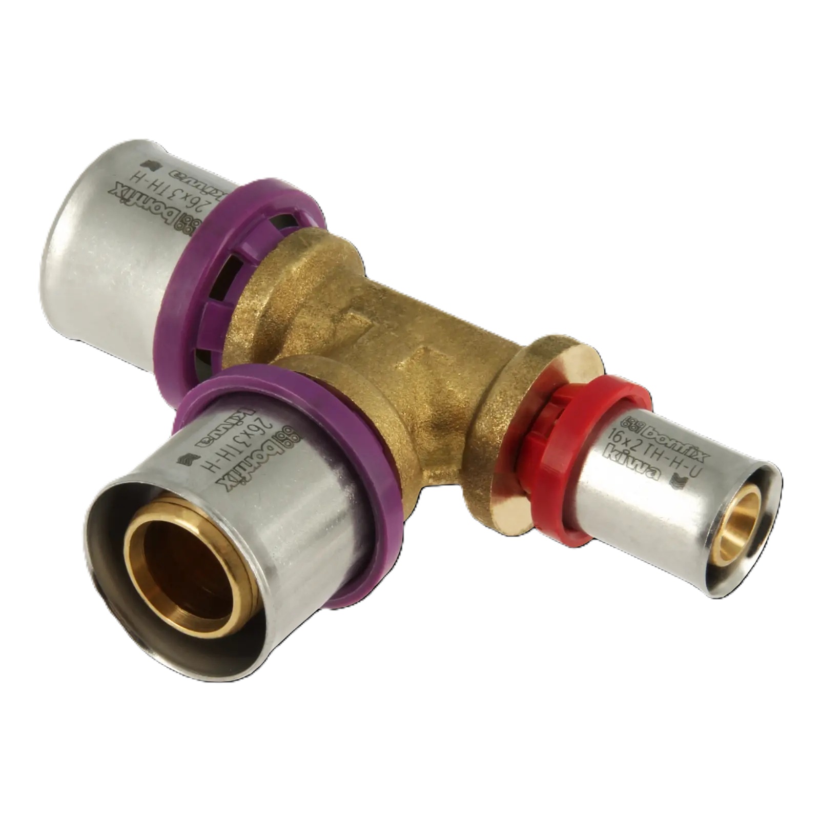 Bonfix 2000874 Alu-pers verloop T-stuk 26 x 26 x 16 mm