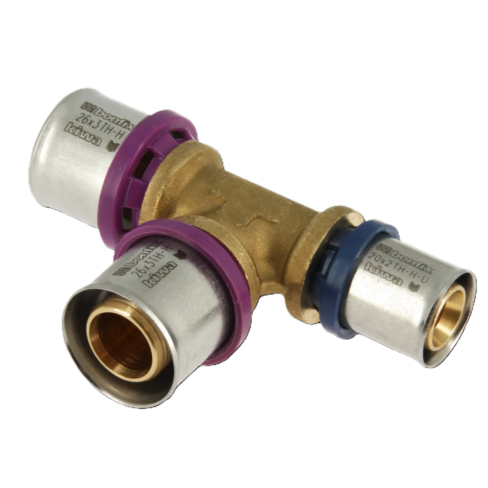 Bonfix 2000875 Alu-pers verloop T-stuk 26 x 26 x 20 mm