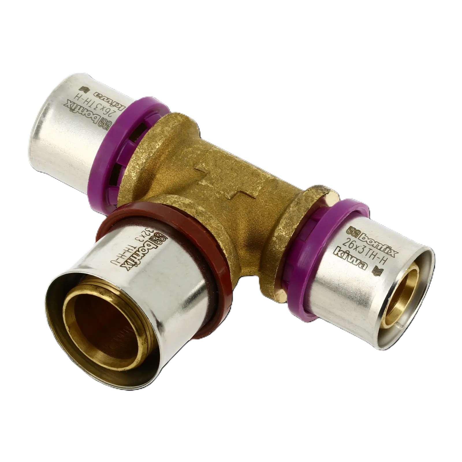 Bonfix 2000877 Alu-pers verloop T-stuk 26 x 32 x 26 mm
