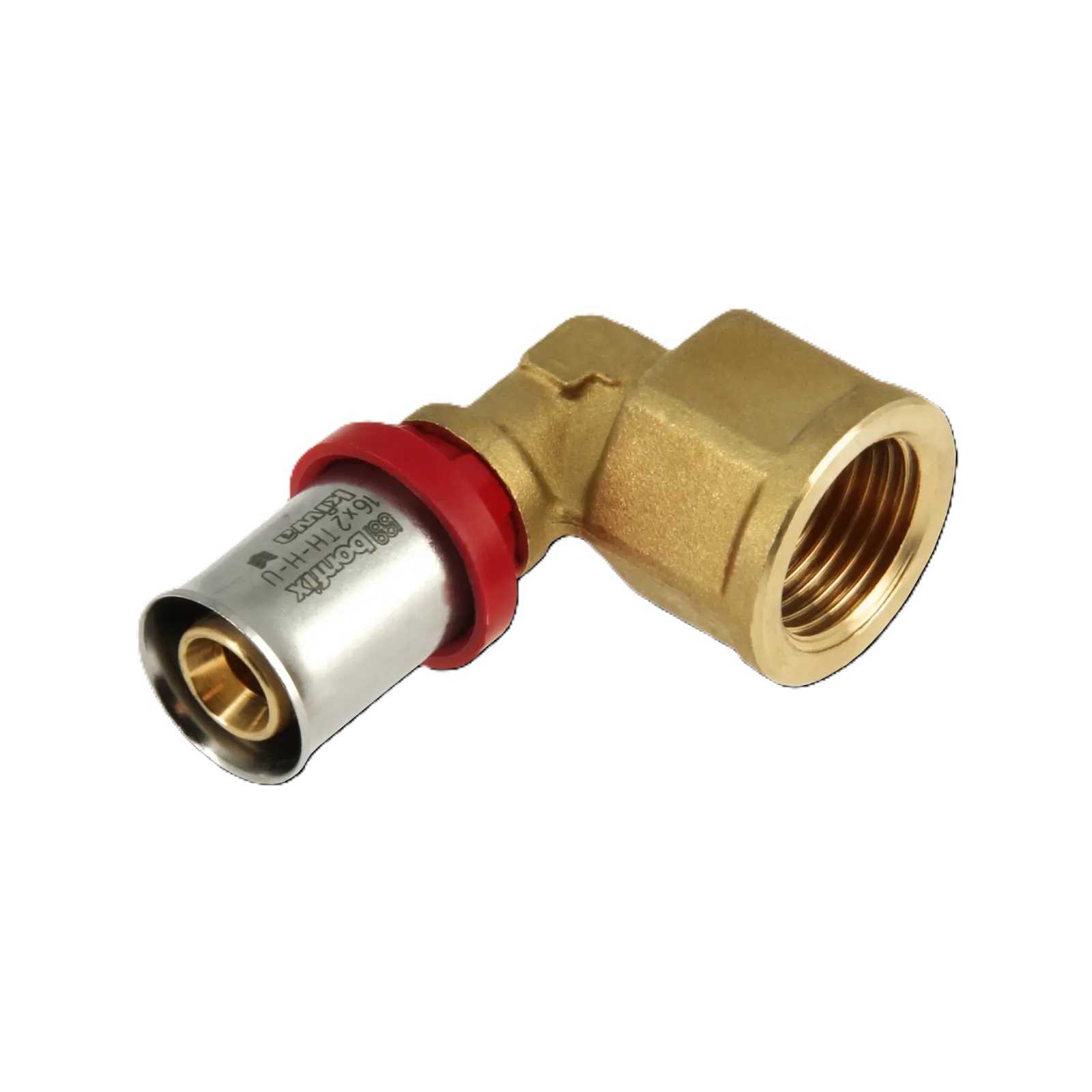 Bonfix 2001105 Alu-pers kniekoppeling binnendraad 1/2" x 16 mm