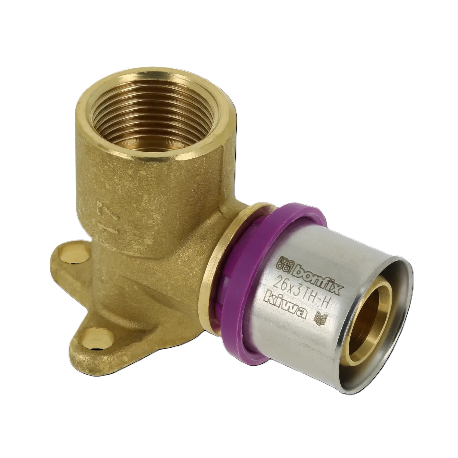 Bonfix 2001230 Alu-pers muurplaat koppeling 3/4" x 26 mm H = 47 mm