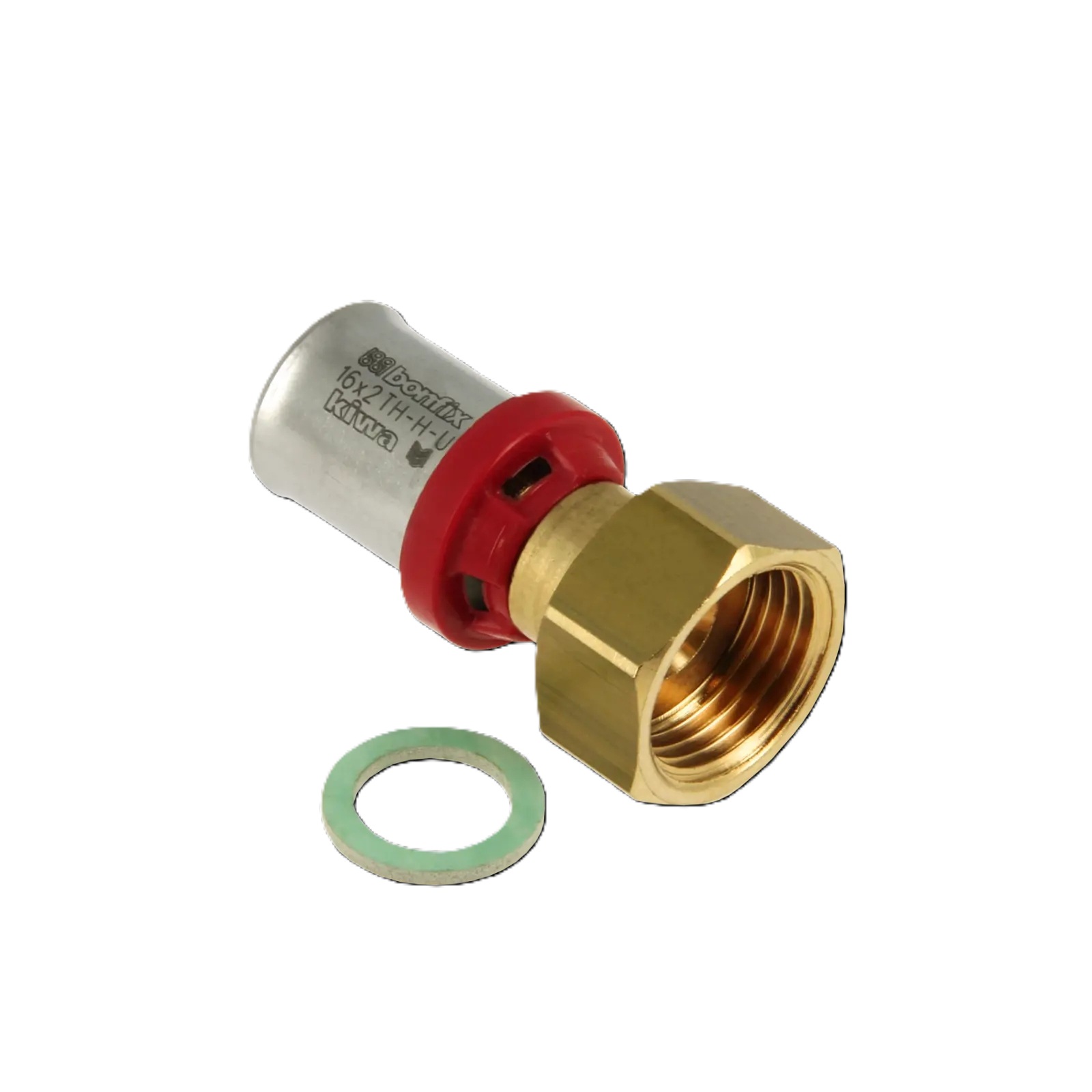Bonfix 2002005 Alu-pers 2-delige koppeling met losse moer 1/2"x 16 mm