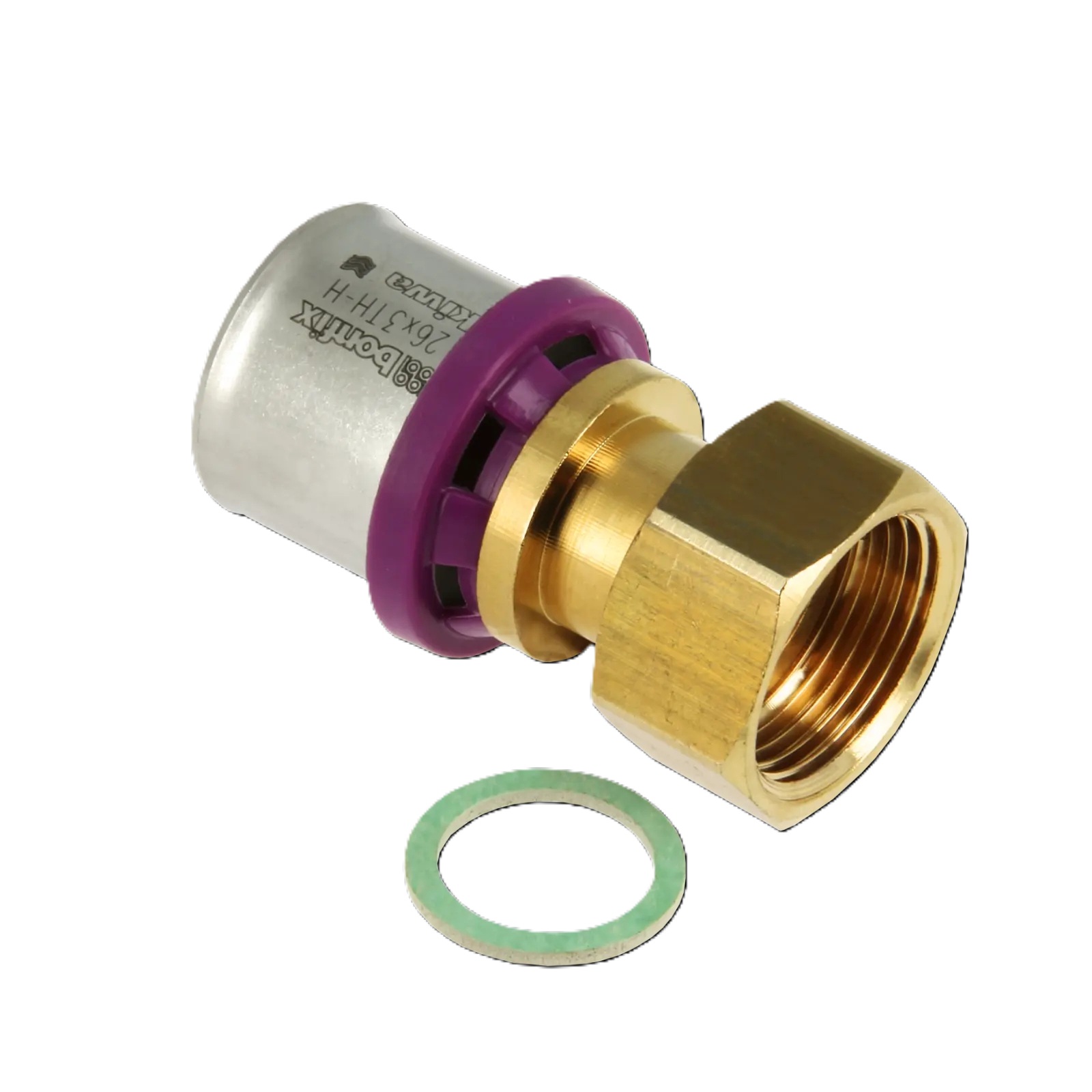 Bonfix 2002040 Alu-pers 2-delige koppeling met losse moer 1"x 26 mm