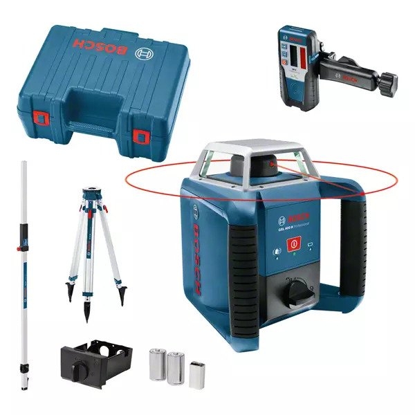Bosch Blauw 061599403U GRL 400 H Set Rotatielaser + BT170 Statief + GR240 Meetlat