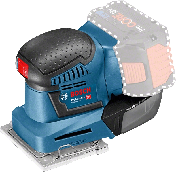 Bosch Blauw 06019D0200 GSS 18V-10 multi Schuurmachine 3 in 1 18V excl. accu's en lader