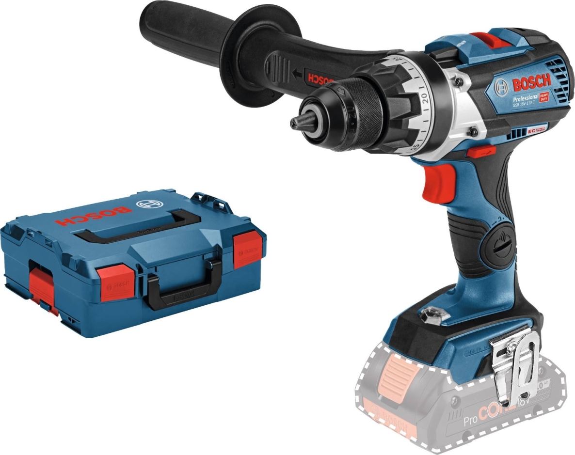 Bosch Blauw 06019G0109 GSR 18V-110 C Accuboormachine 18V excl. accu"s en lader in L-Boxx