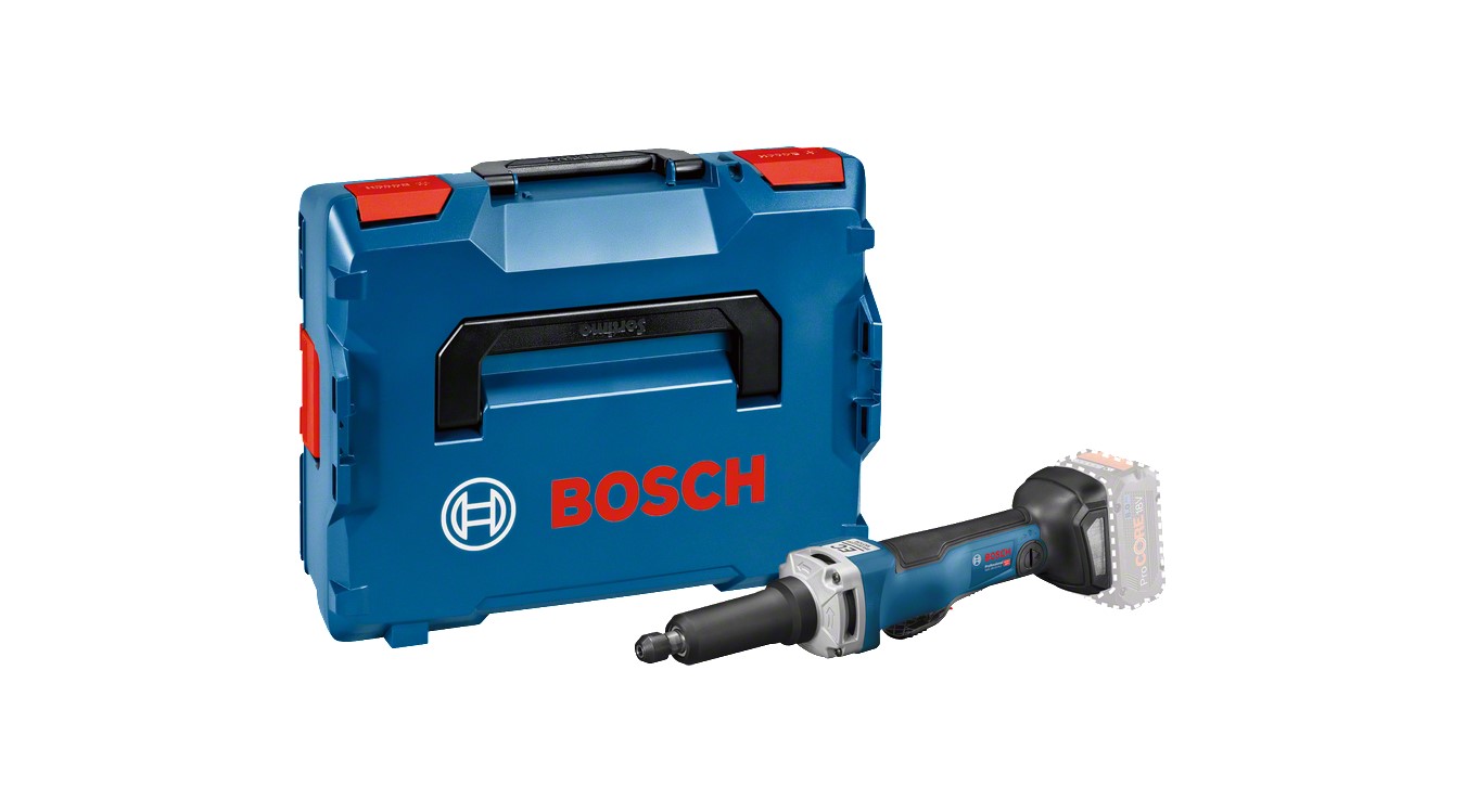 Bosch Blauw 0601229200 GGS 18V-23 PLC Professional rechte slijper met veiligheidsschakelaar zonder accu"s en lader in L-Boxx 601229200