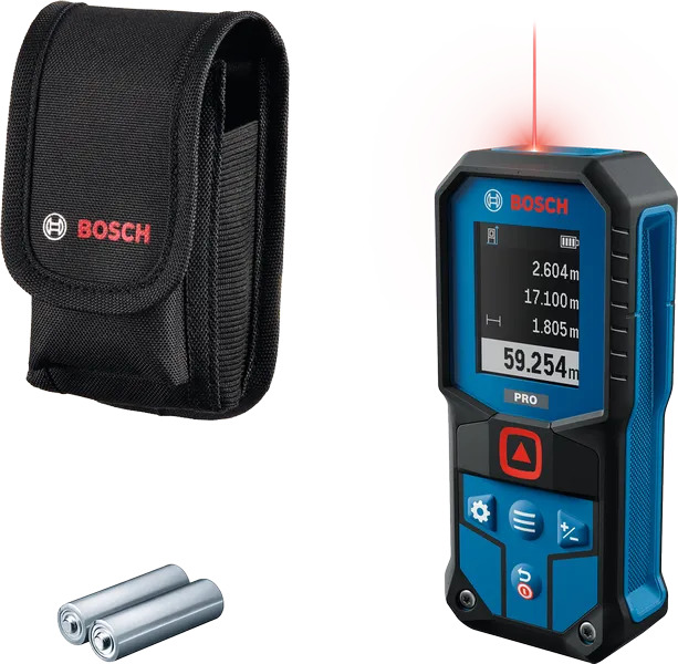 Bosch Blauw 0601075001 GLM60-31 Laserafstandsmeter 2× 1,5V LR6 (AA) en opbergetui in doos