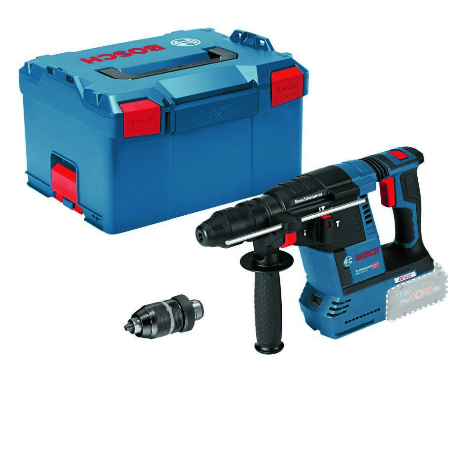 Bosch Blauw 061191000J GBH 18V-26 F Accuboorhamer excl. accu's en lader in L-BOXX