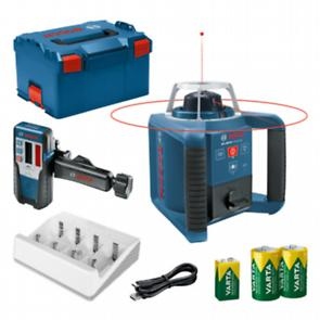 Bosch Blauw 0601061505 GRL 300 HV Rotatielaser set 1x batterij 9V, 2x batterij 1.2V en lader in L-BOXX