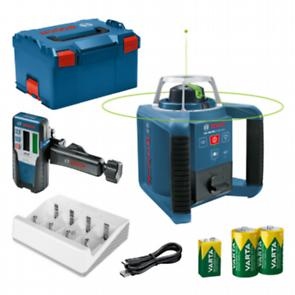 Bosch Blauw 0601061704 GRL 300 HVG Rotatielaser set 1x batterij 9V 2x batterij 1.2V en lader in L-BOXX