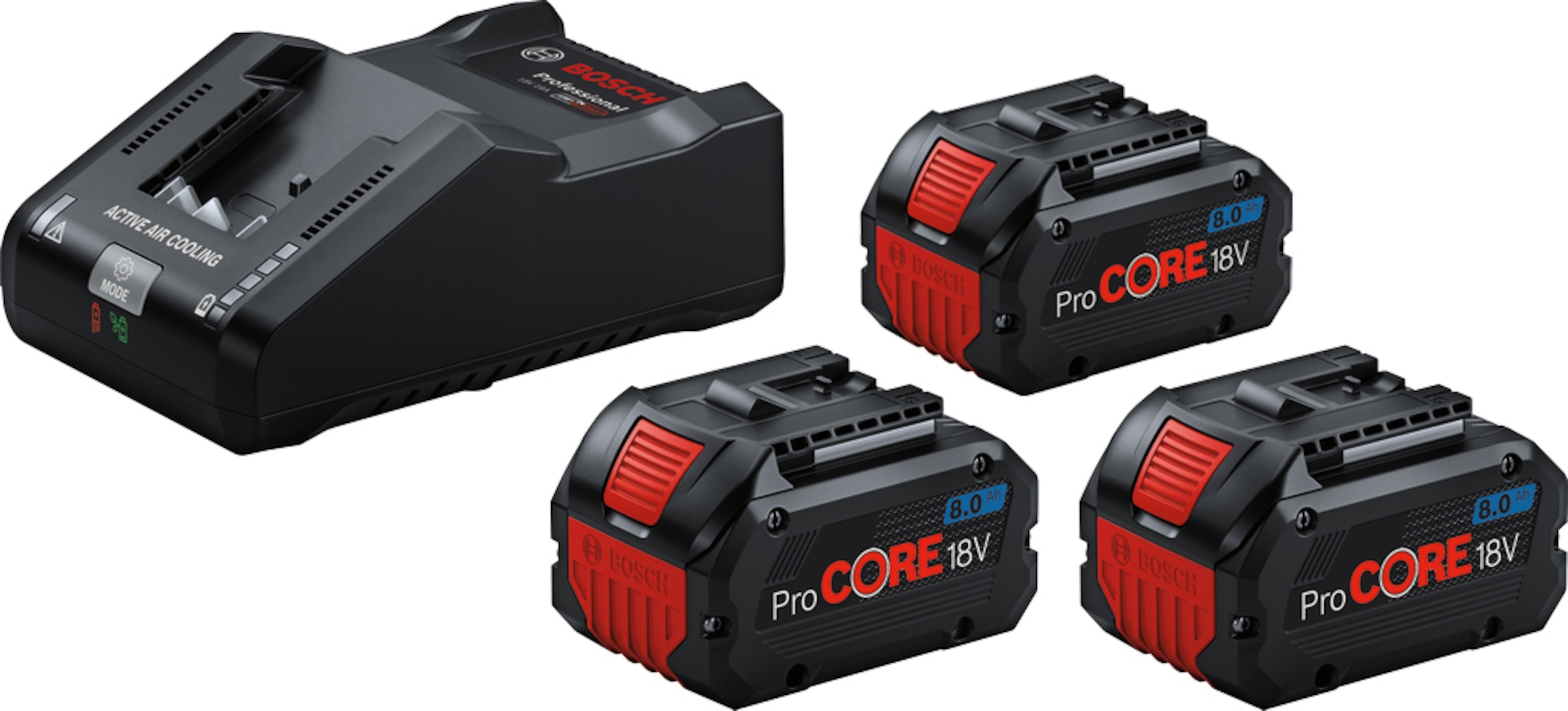 Bosch Blauw Accessoires 0615A5004Y Starterset 3x ProCORE 18V 8.0Ah en lader GAL 18V-160