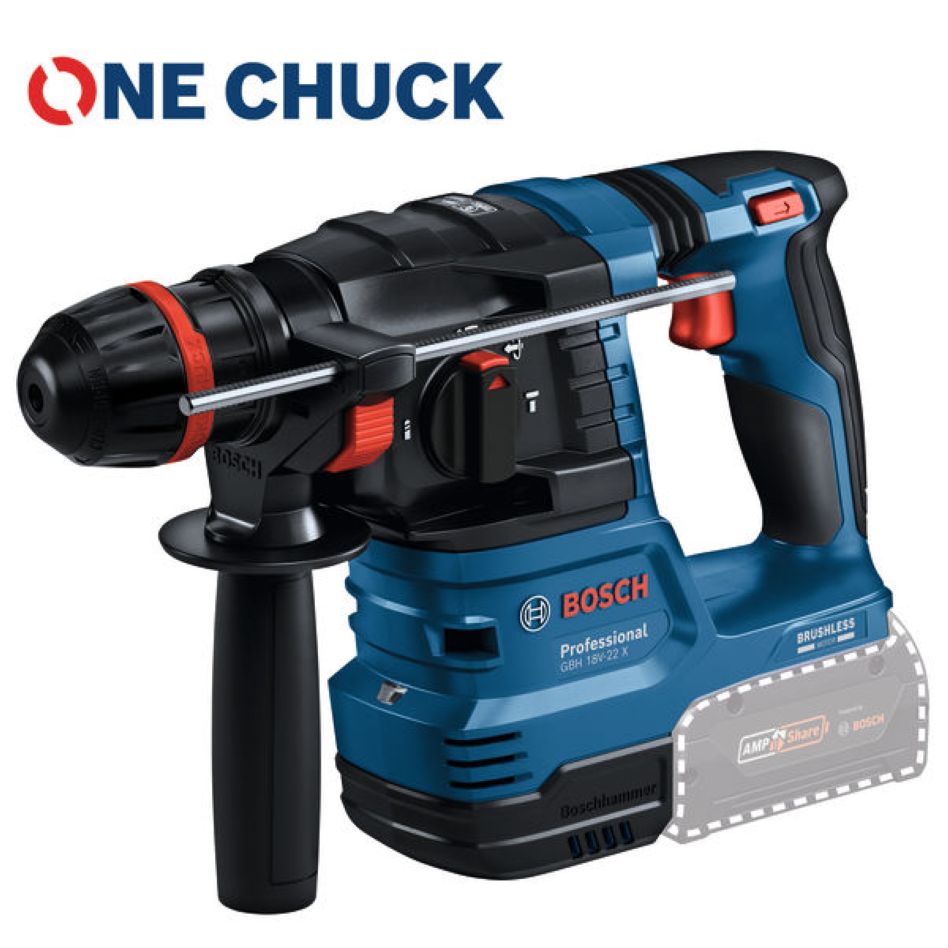Bosch Blauw 0611924100 GBH 18V-22 X Accuboorhamer excl. accu's en lader in doos