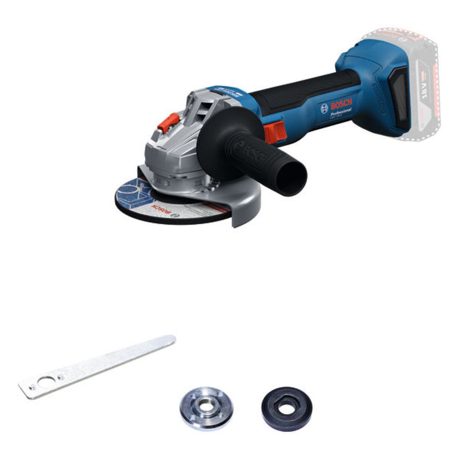 Bosch Blauw 06019N9000 GWS 18V-8 Accu haakse slijper 125mm excl. accu's en lader in doos