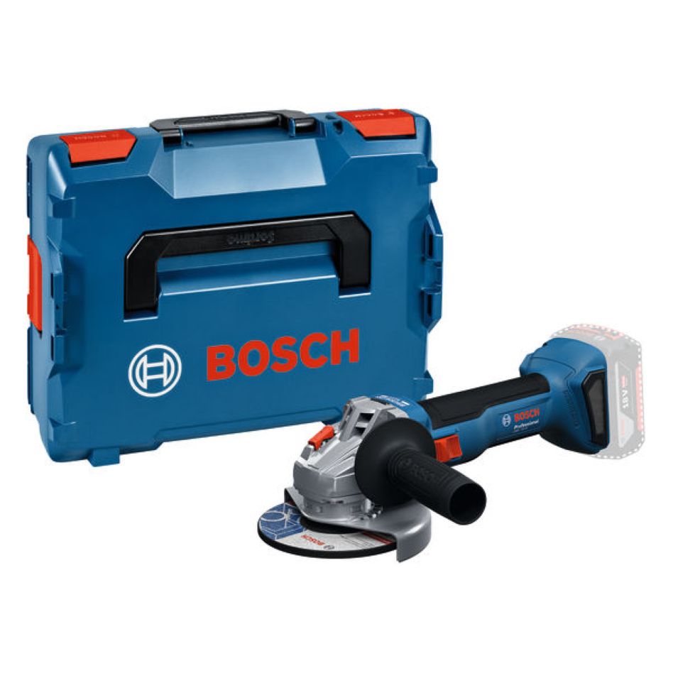 Bosch Blauw 06019N9001 GWS 18V-8 Accu haakse slijper 125mm excl. accu's en lader in L-BOXX