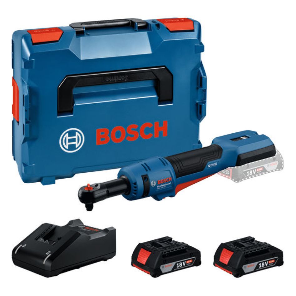 Bosch Blauw 06019N8002 GRC 18V-60 Accu ratelsleutel 2x 2,0 Ah en lader GAL 18V-40