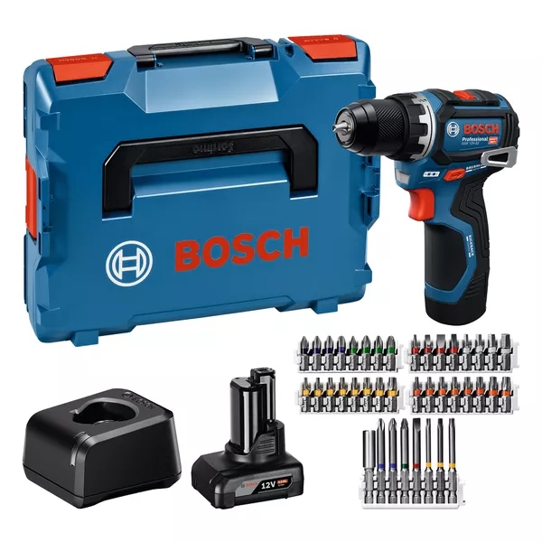 Bosch Blauw 06019N7005 GSR 12V-32 Accu Boor-/schroefmachine 1x 12V 2.0Ah/1x 4.0Ah accu en snellader in L-BOXX