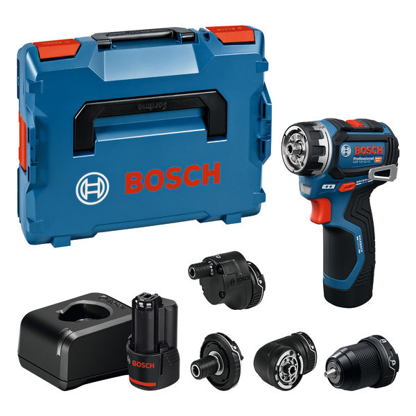 Bosch Blauw 06019N7101 GSR12V-32FC Accuschroefboormachine 2x GBA 12V 2.0Ah en lader GAL 12V-20 in L-Boxx