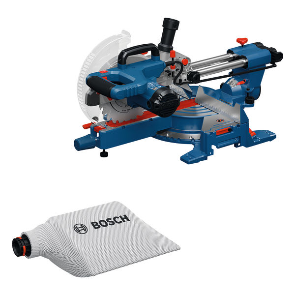 Bosch Blauw 0601B61000 GCM305-216S Kap- en verstekzaagmachine + 1x zaagblad, klem, stofzak, liniaal