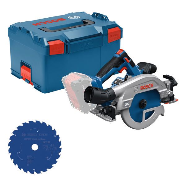 Bosch Blauw 0615A500DZ GKS 18V-57-2 GX Accucirkelzaag excl. accu en lader in L-Boxx + Expert for Wood Cirkelzaagblad