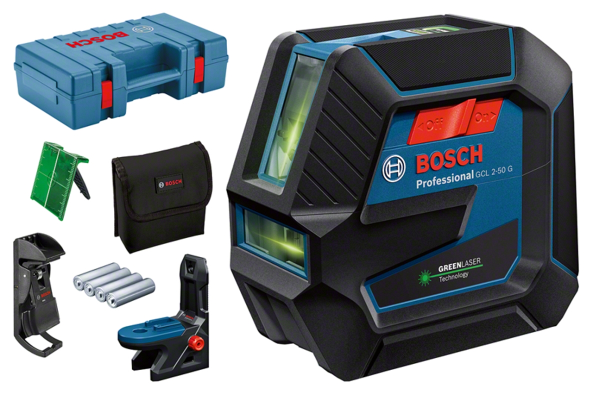 Bosch Blauw 0601066M02 GCL 2-50 G Combilaser Groen met Puntlaser en Lijnlaser in koffer