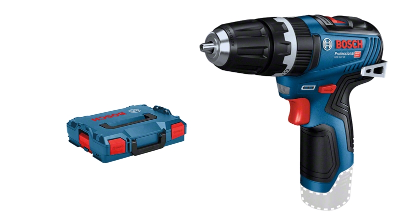 Bosch Blauw 06019J9001 GSB 12V-35 Accuklopboormachine koolborstelloos 12V excl. accu's en lader in L-Boxx