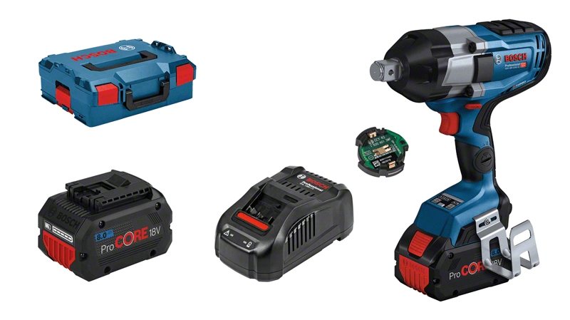 Bosch Blauw 06019J8202 GDS 18V-1050 HC Professional Slagmoeraanzetter 3/4" 18V 8.0Ah ProCore in L-Boxx