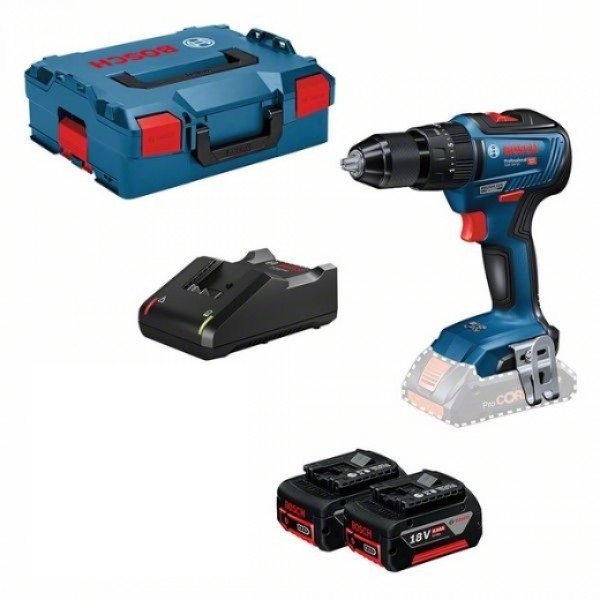 Bosch Blauw 0615990L86 GSB 18V-55 Accuklopboor 18V 3 x 5.0Ah Li-Ion in L-Boxx