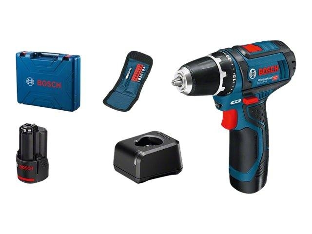 Bosch Blauw 060186810G GSR 12V-15 Accuschroefboormachine 12V 2.0Ah Li-Ion in koffer