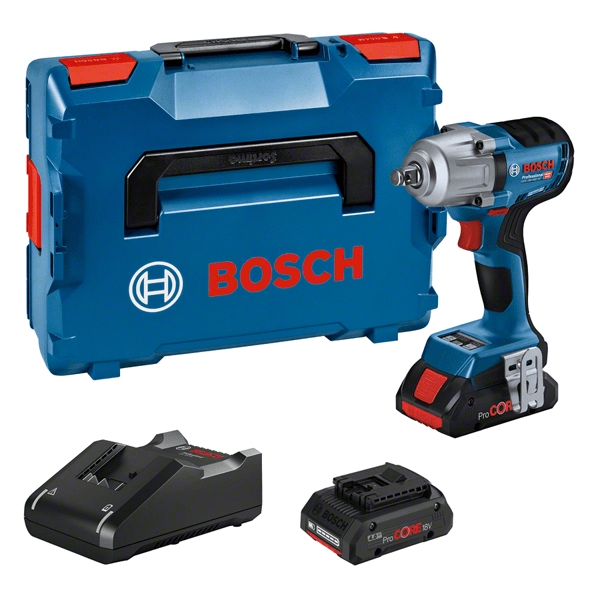 Bosch Blauw 06019K4002 GDS 18V-450 HC Professional Slagmoeraanzetter 1/2" 18V ProCore 4.0Ah Li-Ion in L-Boxx