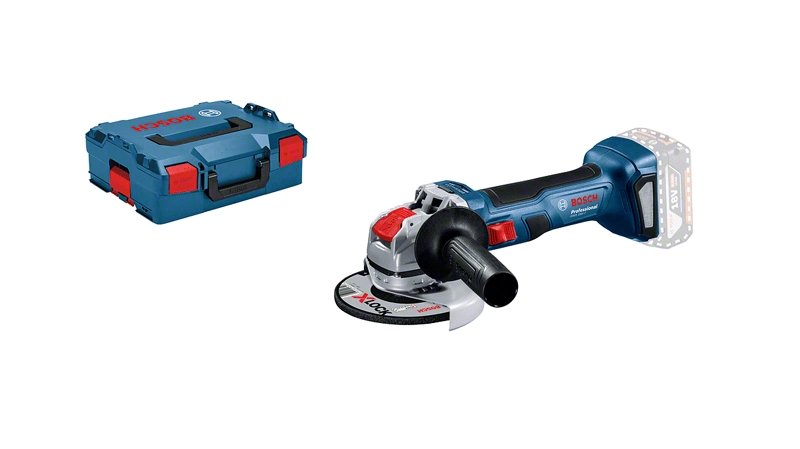 Bosch Blauw 06019H9102 X-LOCK GWX 18V-7 Professional Accu Haakse Slijper 18V excl. accu's en lader in L-Boxx