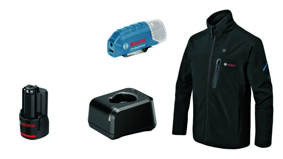 Bosch Blauw 06188000FX GHJ 12V+18V XA S Accu Verwarmde jas 1x 2,0 Ah en lader GAL 12V-20