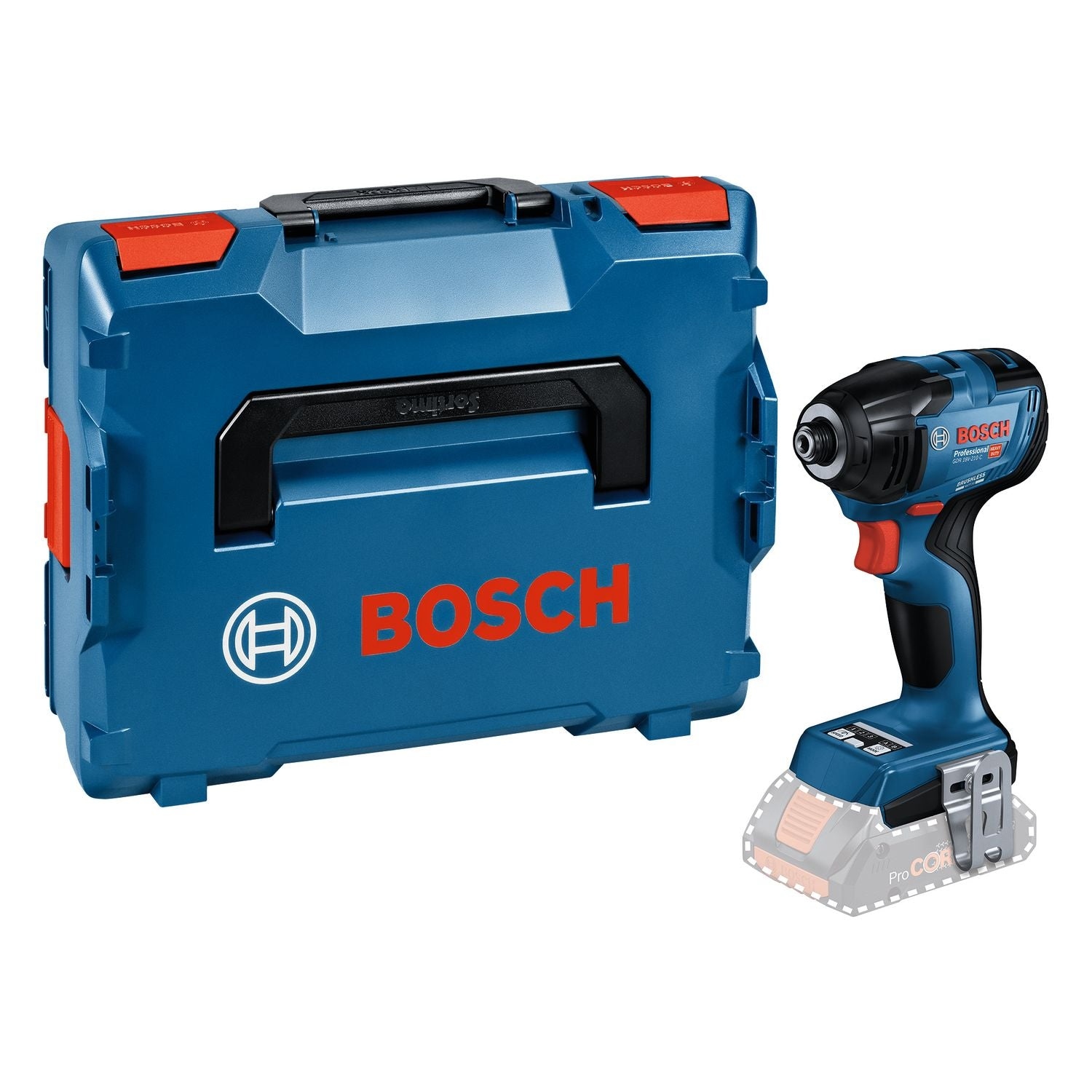 Bosch Blauw 06019J0101 GDR 18V-210 C Accuslagschroevendraaier 18 Volt excl. accu's en lader in L-Boxx