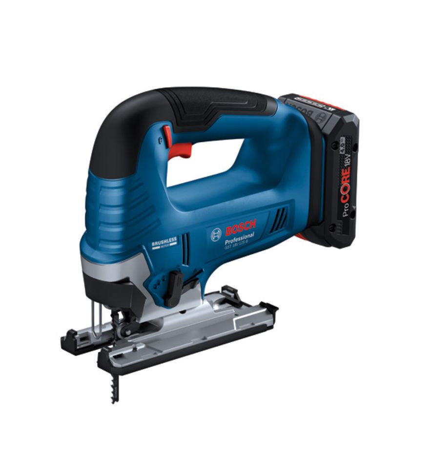 Bosch Blauw 06015B3000 GST 18V-125 B Professional Decoupeerzaag 18V excl. accu's en lader in L-Boxx