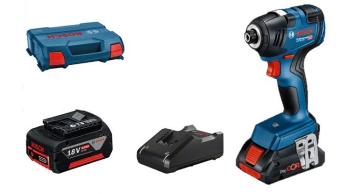 Bosch Blauw 06019J2107 GDR 18V-200 Accuslagschroevendraaier 18V 4.0Ah Li-Ion in L-Boxx