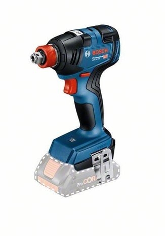 Bosch Blauw 06019J2205 GDX 18V-200 Accudraaislagmoeraanzetter 18V excl. accu's en lader in L-Boxx