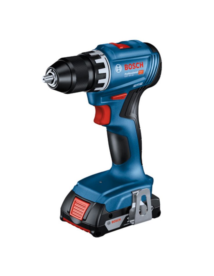 Bosch Blauw 06019K3203 GSR 18V-45 Accu schroefboormachine 18V 2.0Ah Li-Ion in L-Boxx