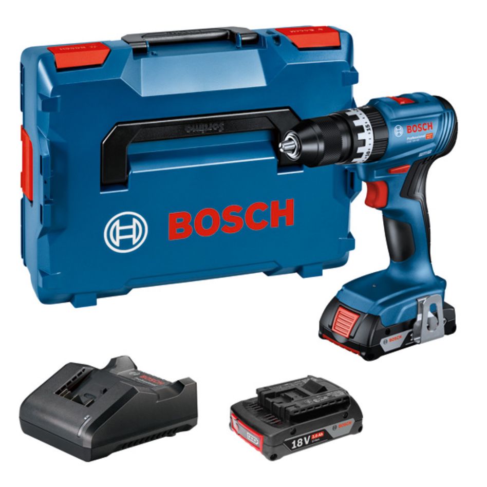 Bosch Blauw 06019K3303 GSB 18V-45 Accuklopboor 18V 2.0Ah Li-ion in L-Boxx