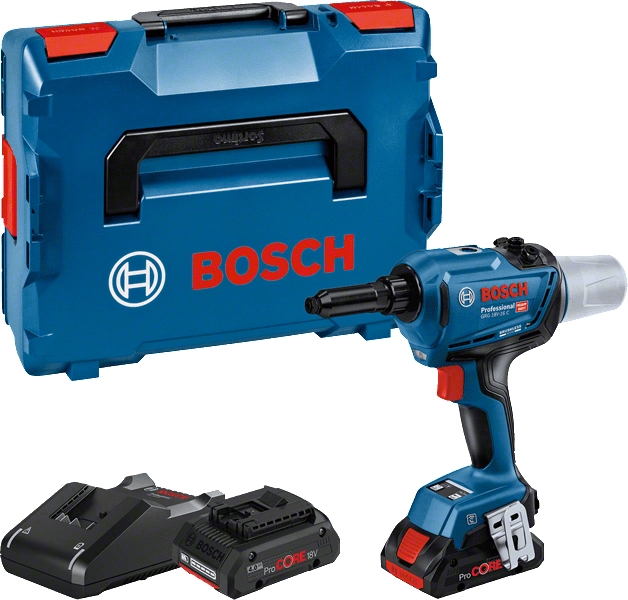 Bosch Blauw 06019K5001 GRG 18V-16 C Professional Accu Blindklinknageltang 18V 4.0Ah ProCore in L-Boxx