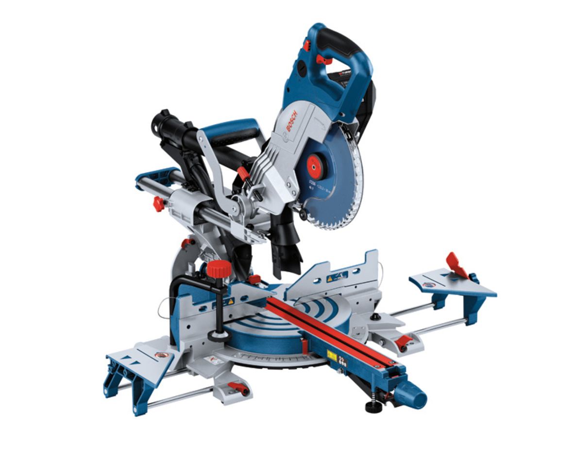 Bosch Blauw 0601B47000 Accu stationaire machine GCM 18V-216 DC excl. accu's en lader, klem, sds aansluiting, steunplaat, zaagblad, CoMo GCY 42