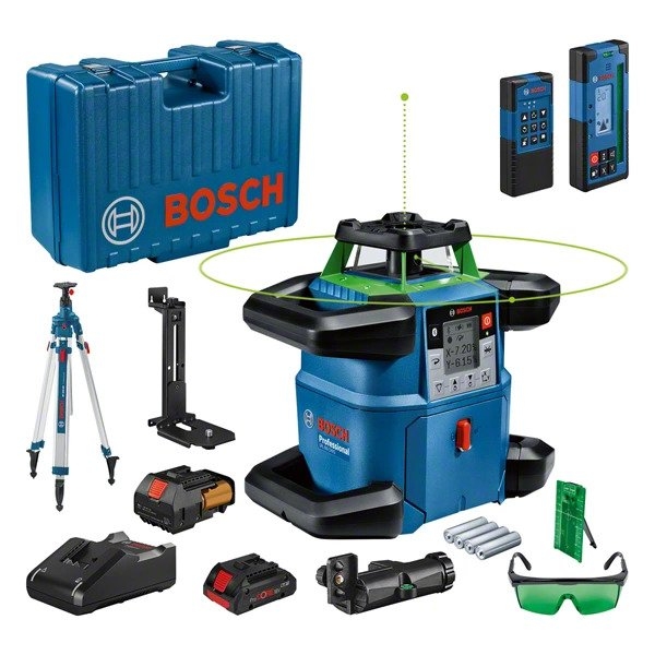 Bosch Blauw 06159940PS GRL 650 CHVG Professional Rotatielaser Groen 18V 4.0 ProCore + statief