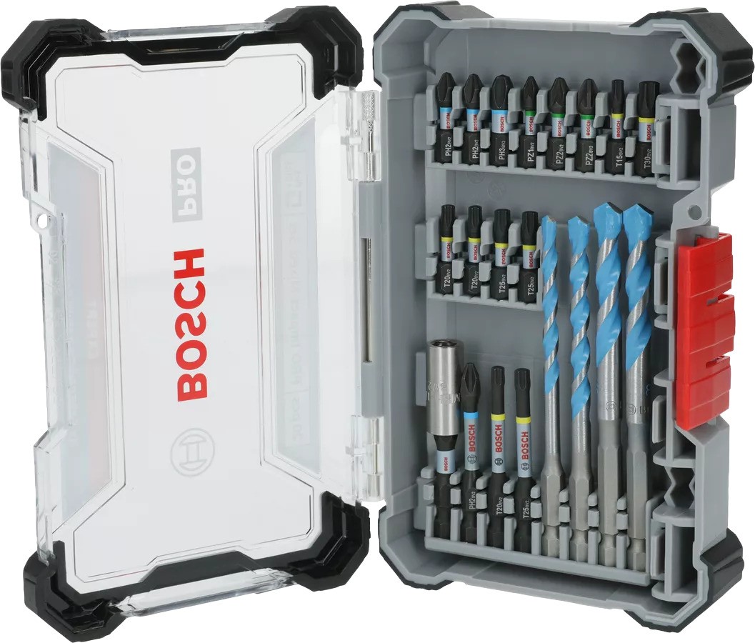 Bosch Blauw Accessoires 2608521U83 PRO Impact schroefbits en Multi Construction boren, gemengde set, 20-dlg.