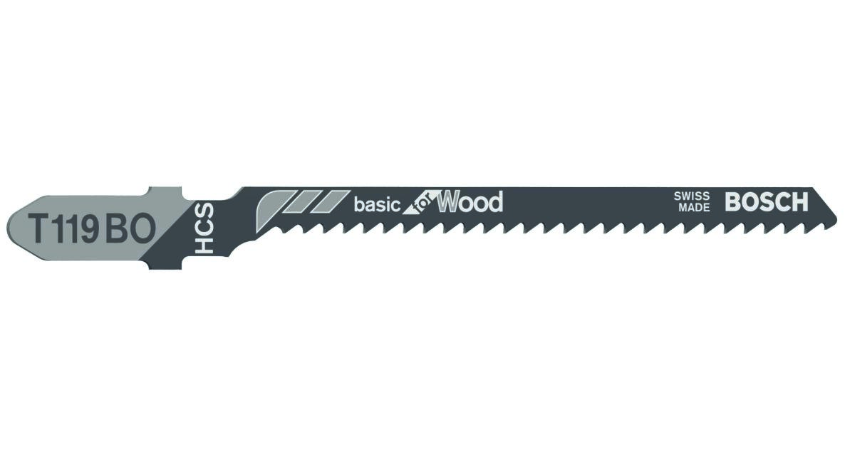 Bosch Blauw Accessoires 2608630310 T119BO Decoupeerzaagbladen T - Schacht Per 5 Hout
