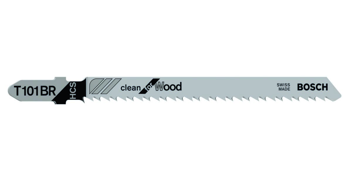 Bosch Blauw Accessoires 2608630014 T101BR Decoupeerzaagbladen T - Schacht Per 5 Hout