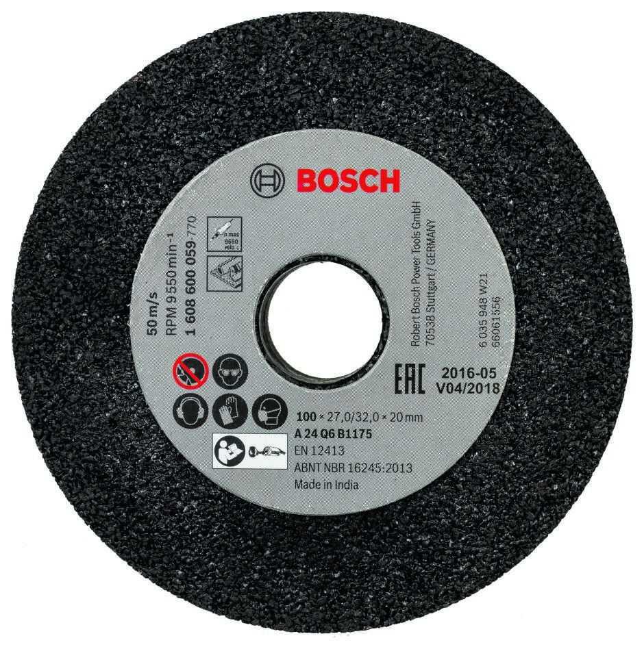 Bosch Blauw Accessoires 1608600059 Afbraamschijf voor rechte slijpmachine 100 x 20 mm, K24