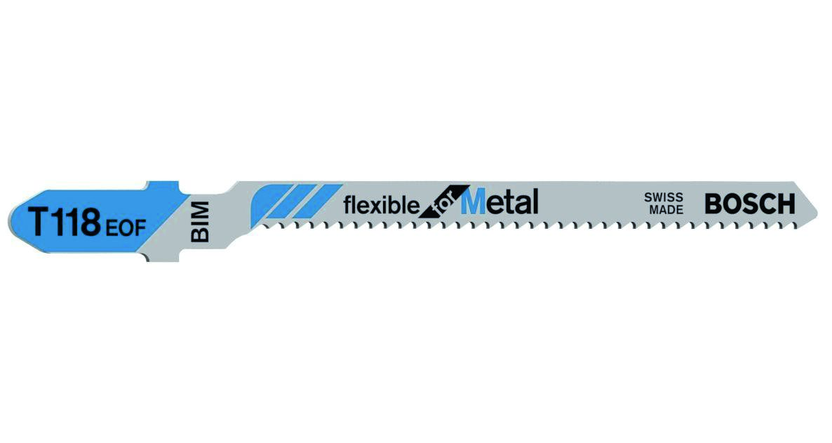 Bosch Blauw Accessoires 2608634237 T118EOF Decoupeerzaagbladen T - Schacht Per 5 Metaal Flexibel Bochten