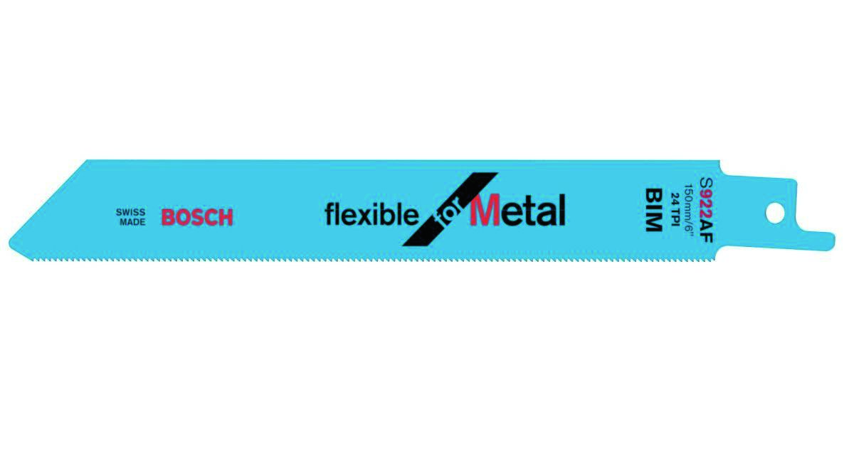 Bosch Blauw Accessoires 2608656013 S922AF Reciprozaagblad Flexible for Metal 150 mm 5 stuks