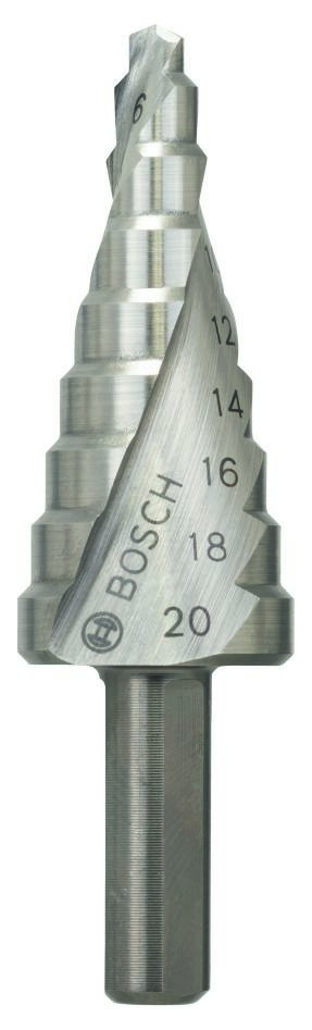 Bosch Blauw Accessoires 2608597519 Trappenboor HSS 4-20 mm 3-vlakkenschacht