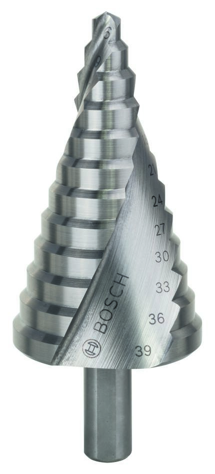 Bosch Blauw Accessoires 2608597521 Trappenboor HSS 6-39 mm 3-vlakkenschacht