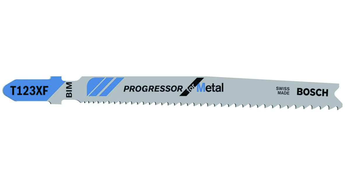 Bosch Blauw Accessoires 2608638473 T123XF Decoupeerzaagbladen T - Schacht Per 5 Metaal Progressor